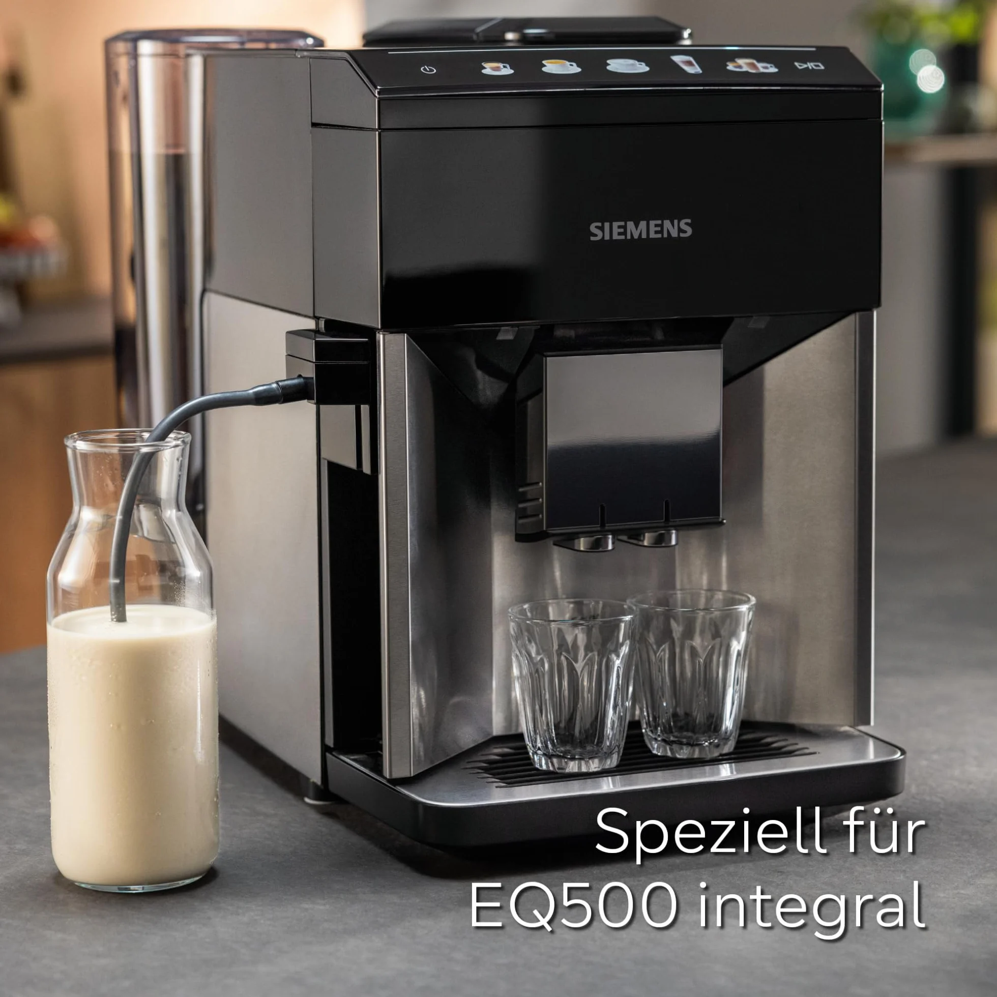 Siemens Adapter pojemnika na mleko TZ50001 do ekspresów EQ.500, oryginalne akcesoria, czarny