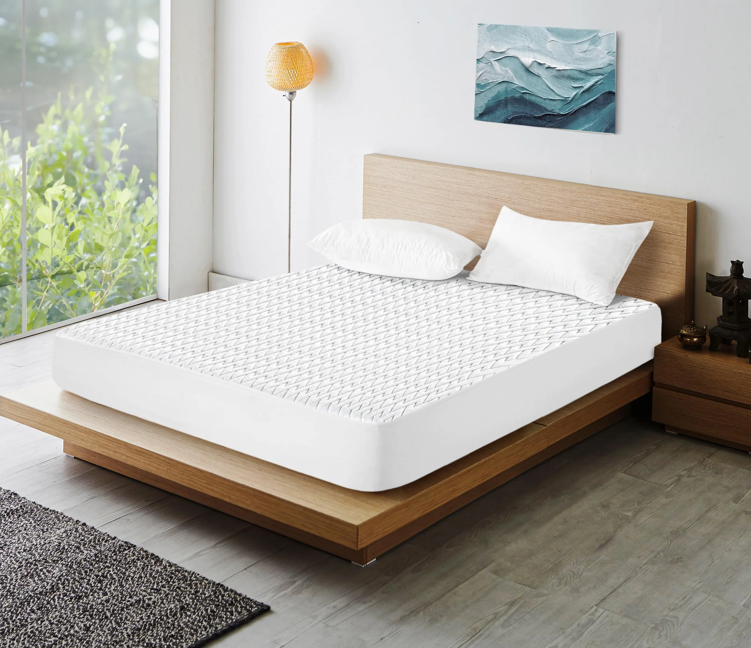 Utopia Bedding Wodoodporny Ochraniacz na Materac 90 x 190 cm 3D Air Soft Premium Oddychający Elastyczne Rogi