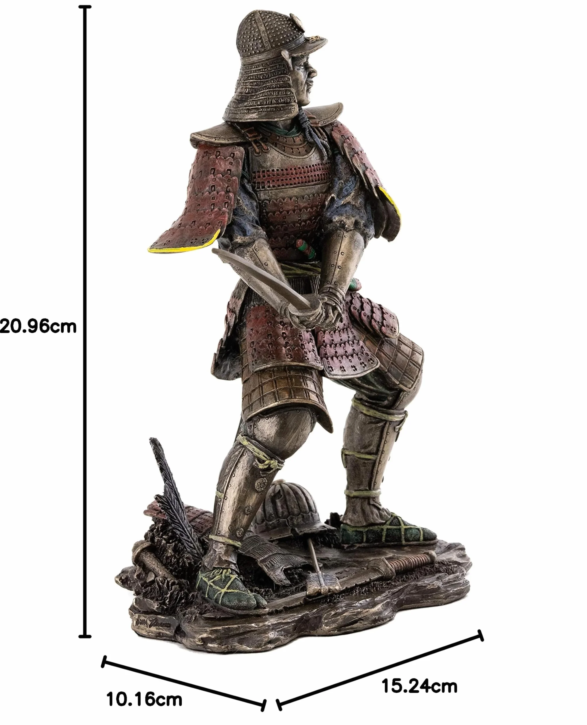 Top Collection Brązowa statuetka japońskiego generała samuraja Minamoto
