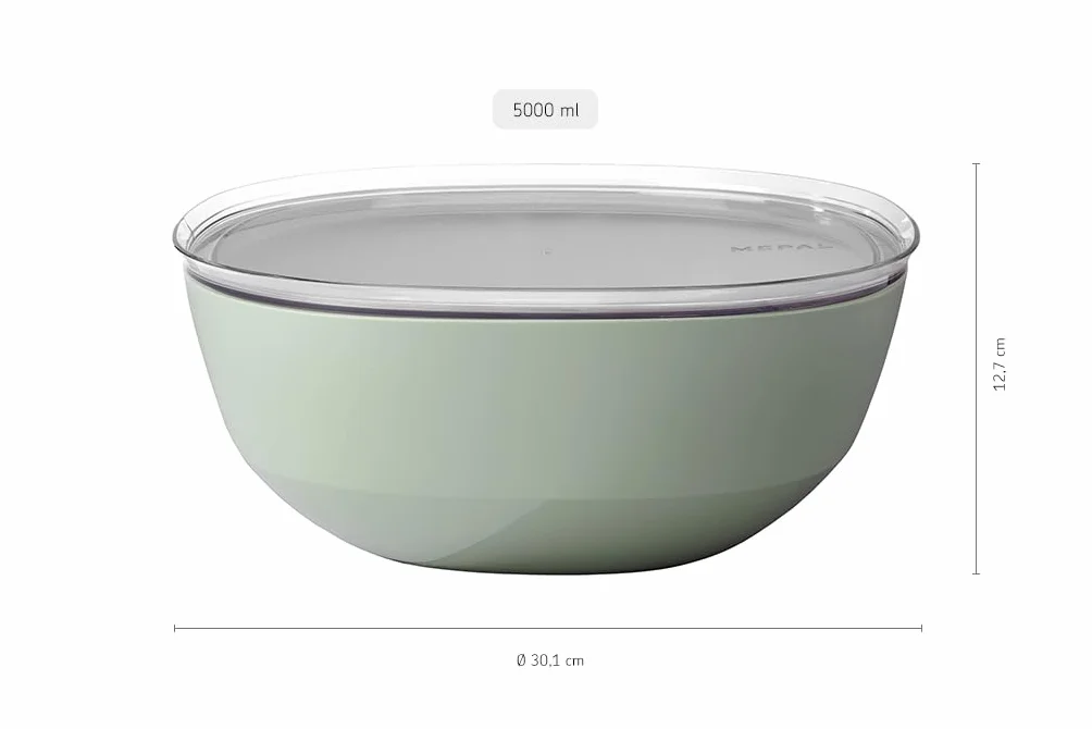 Mepal Serving bowl Silueta 5.0 l with lid Nordic white